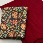 Cherry Red Color Crush Chiffon Saree With Simple Woven Shining