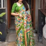 Mehndi Green fancy Cotton Printed Saree
