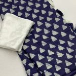 Indigo Batik Blue Saree with White Blouse