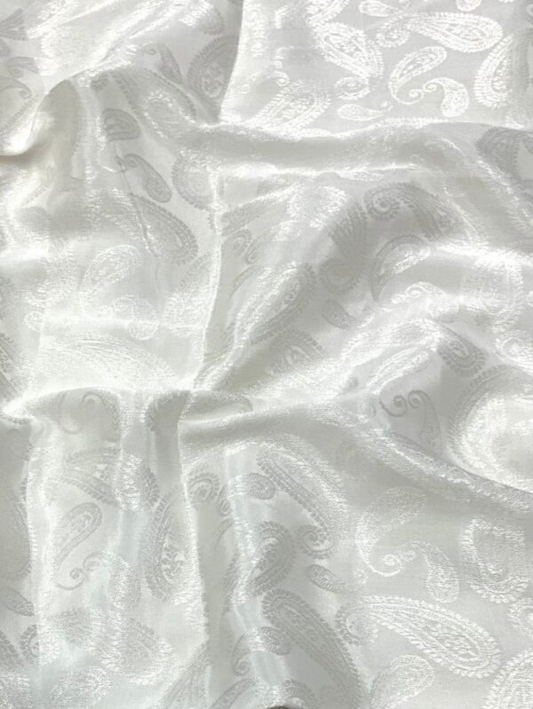 Indigo Batik Blue Saree with White Blouse Open view - Blue Dhaara