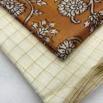 Jute Chex Silk DIvory Off White Saree