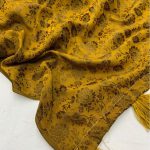 Self-Woven soft cotton Crape Yellow
