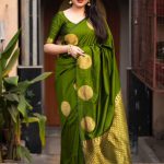 Mehndi Green Soft Silk Saree