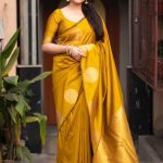 Mustard Soft Silk Saree
