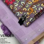 Linen Saree Lavender color