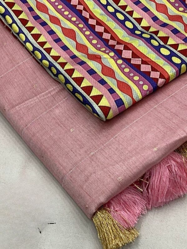 Soft Cotton Linen Saree Dusty Pink