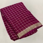 Pure Georgette Zari Chex Rani